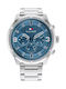 Tommy Hilfiger Uhr Chronograph Batterie mit Silber Metallarmband