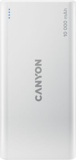 Canyon PB-108 Power Bank 10000mAh με 2 Θύρες USB-A Λευκό