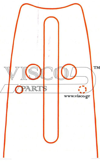 Visco Parts Chainsaw Blade Chainsaw Blade 48cm for Chain with Pitch .325", Guide Bar Thickness .058"-1.5mm & Number of Drivers 76E POH 19-58WH