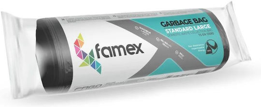 Famex Trash Bags Standard Large 65x80cm 10pcs Black