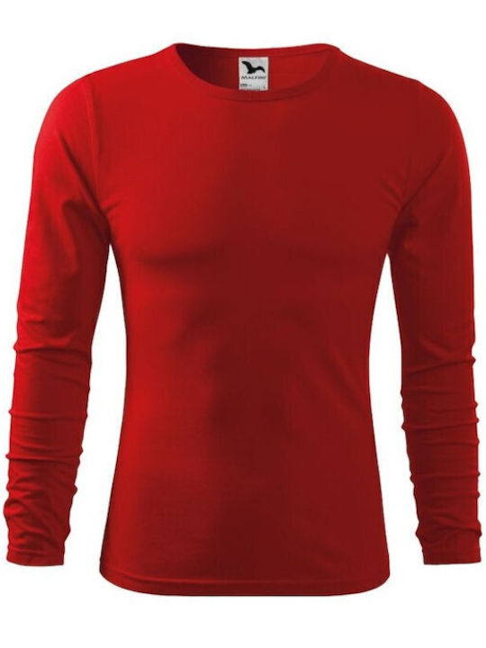 Adler Unisex Διαφημιστική Μπλούζα Μακρυμάνικη σε Κόκκινο Χρώμα