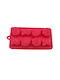 Sugar Love No Coating Silicone Chocolates 8 Cups Baking Pan Red 21x10.5x2.5cm
