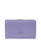 Lavor Small Leather Women's Wallet with RFID Lilac
