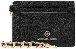 Michael Kors Μικρό Δερμάτινο Γυναικείο Πορτοφόλι Καρτών Μαύρο