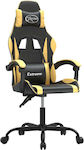 vidaXL 349569 Artificial Leather Gaming Chair Black / Gold