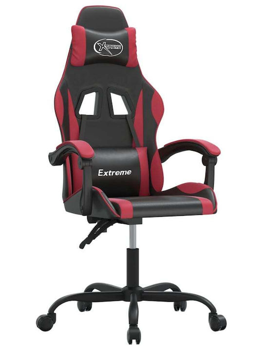 vidaXL 349574 Καρέκλα Gaming Δερματίνης Μαύρη/Μπορντό