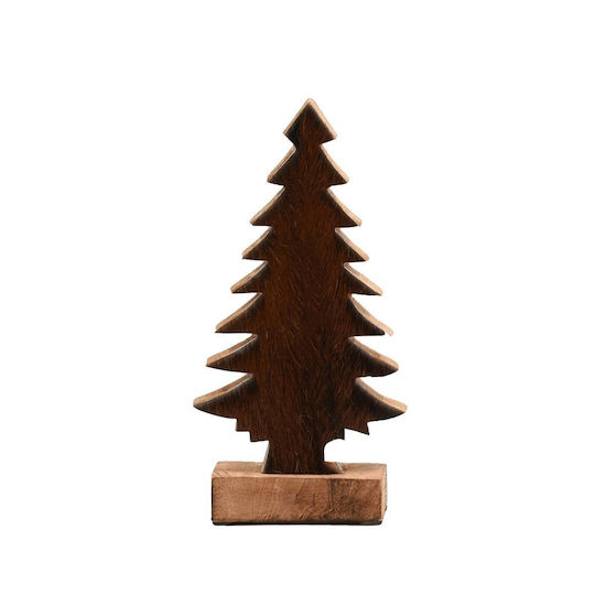 Christmas Decorative Wood Tree 25cm Brown