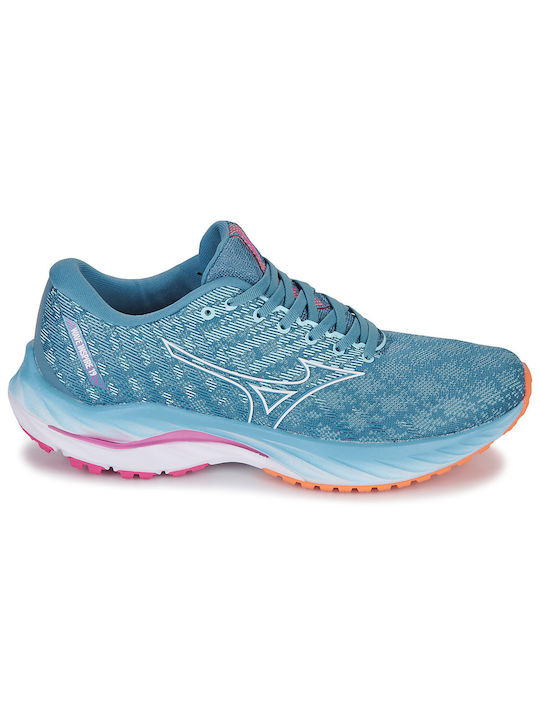 Mizuno Wave Inspire 19 Ανδρικά Αθλητικά Παπούτσια Running Μπλε