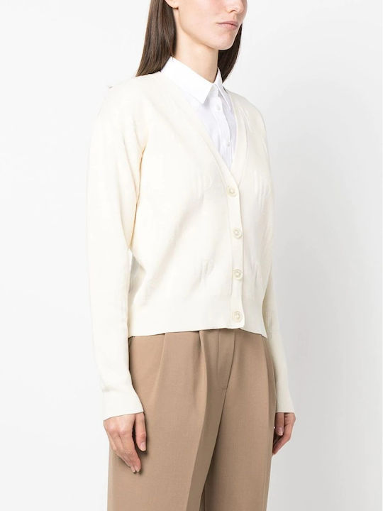 Ralph Lauren Short Women's Cardigan with Buttons White