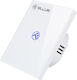 Tellur Επιτοίχιος Διακόπτης Τοίχου Αφής Wi-Fi Μονός με Πλαίσιο Λευκός