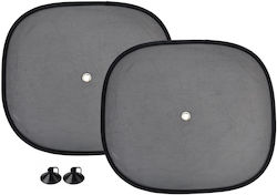 AMiO Car Side Shades with Suction Cup Tinted Black 44x38cm 2pcs