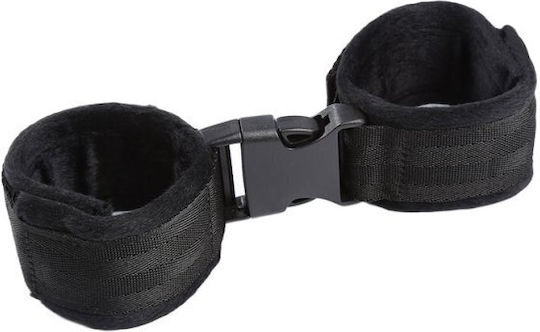 Dream Love Ohmama Fetish Hook & Loop Fastener Nylon Wrist Restraints Handcuffs in Black Color