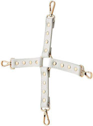 Dream Toys Blaze Elite Leather Hog Tie BDSM Accessory White