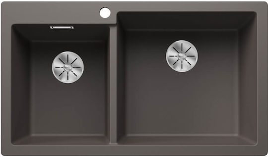 Blanco Pleon 9 527325 Unterbau Spüle Rechts aus Verbundgranulat B86xT50cm Volcano Grey