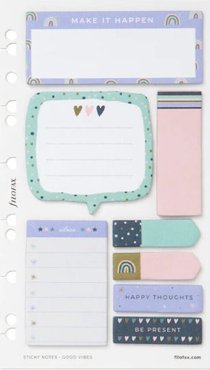 Filofax Αυτοκόλλητα Χαρτάκια Σημειώσεων σε Κύβο Good Vibes