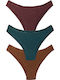 Βαμβακερά Women's Slip 3Pack Tai Dusty/Mauve/Teal