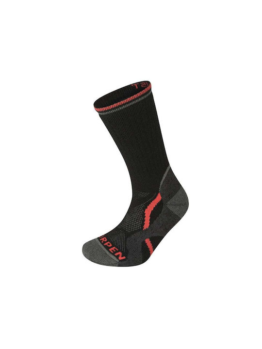Lorpen T2 Midweight Hiker Eco Trekking Κάλτσες Μαύρες/Κόκκινες 1 Ζεύγος