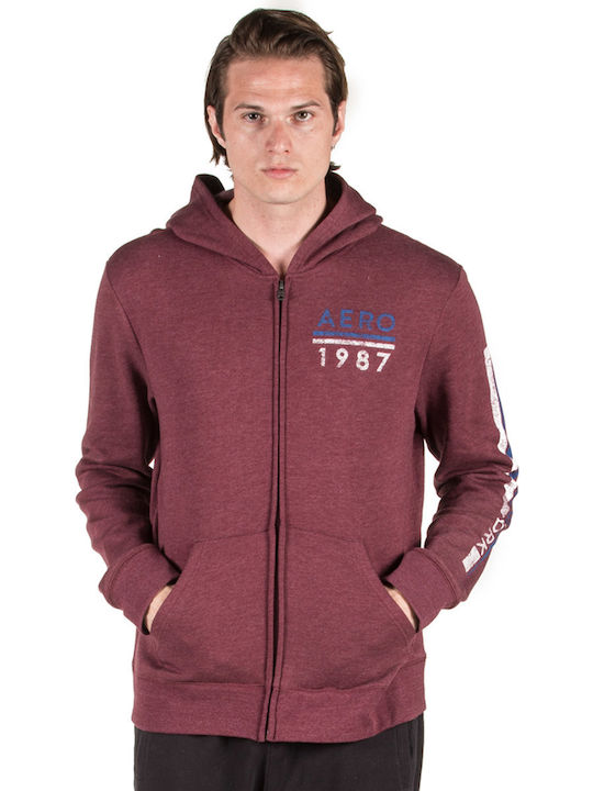 Aeropostale Burgundy cu Glugă