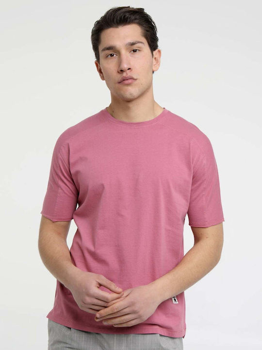 Tresor Ανδρικό T-shirt Ροζ Μονόχρωμο