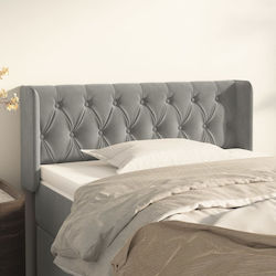 vidaXL Fabric Bed Headboard Light Gray 103x88cm