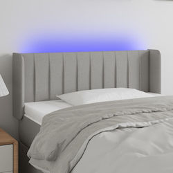 vidaXL LED Bed Headboard Fabric Light Grey 103x...