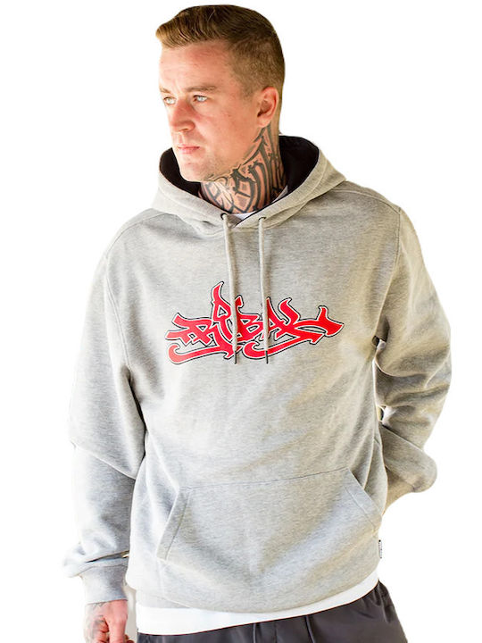 TRIBAL CLASSIC LOGO HOODIE HEATHER GREY Tribal grey TR2010-009