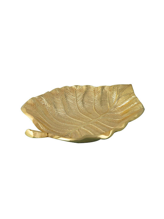 Lalos Metallic Decorative Platter Deep Forest Gold 21.8x25x3cm
