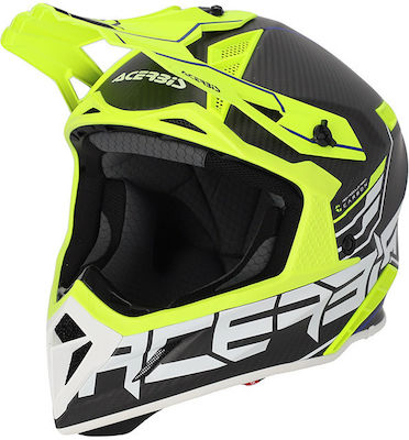 Acerbis Steel Carbon Motocross Helmet ECE 22.06 1000gr Black/Fluo Yellow 25047.457