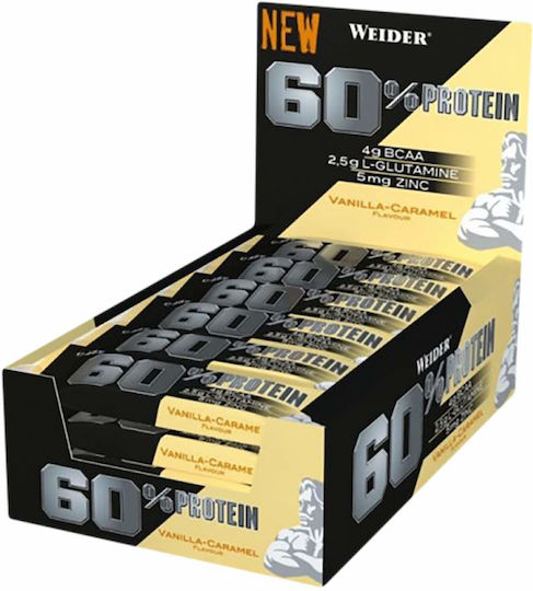 Weider Блокчета с 60% Протеин & Вкус Ванилия и карамел 24x45гр