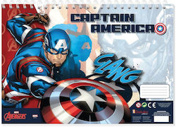 Διακάκης Drawing Pad Captain America C4 22.9x32.4cm 40 Sheets