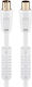 Goobay Καλώδιο Κεραίας Coax male - Coax female Λευκό 1.5m (67276)