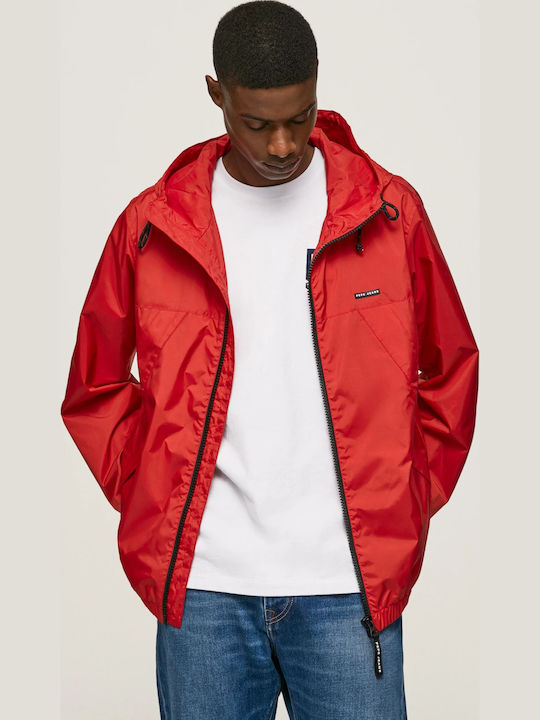 Pepe Jeans Corbin Winter Jacket Windproof Red