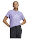 Adidas Damen Sportlich T-shirt Lila