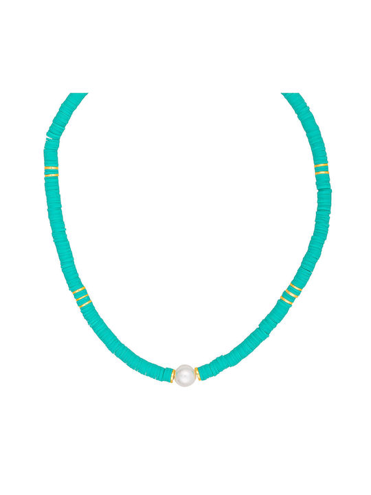Excite-Fashion Halsband aus Stahl mit Perlen