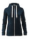 Damen Sweatshirtjacke Kapuzen Marineblau