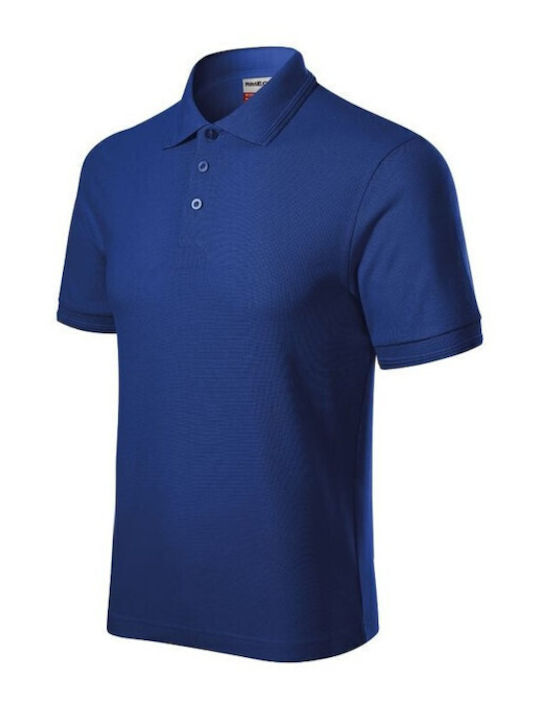Malfini Ανδρικό T-shirt Polo Μπλε