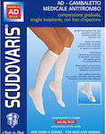 Luropas Scudovaris 413 Calf High Socks Αντιθρομβωτικές 18-24 mmHg White