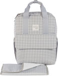 Walking Mum Diaper Bag I Love Vichy Gray 28x12x37cm.