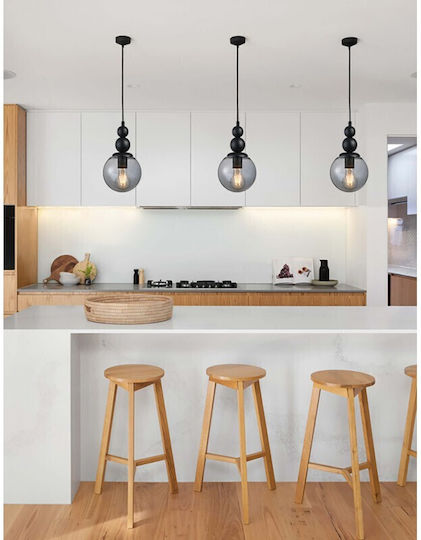 ArkoLight Κρεμαστό Φωτιστικό Μαύρο με Ντουί E27 16x21εκ.