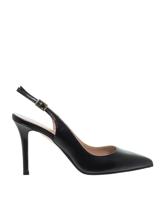 Mourtzi Leder Pumps mit Stiletto-Absatz & Riemchen Schwarz