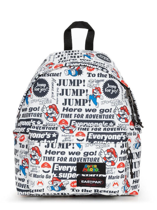 Eastpak Padded Pak'r Mario Newspaper Σχολική Τσάντα Πλάτης Γυμνασίου - Λυκείου Πολύχρωμη 24lt