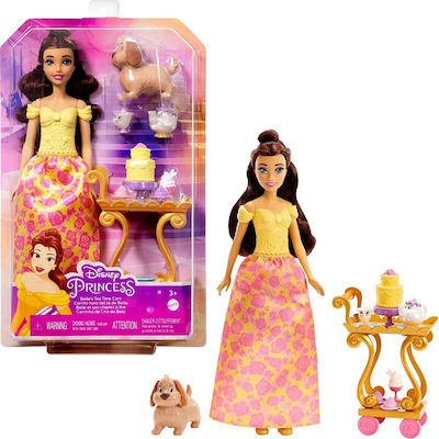 Mattel Κούκλα Disney Princess Belle’s Tea Time Cart για 3+ Ετών