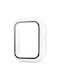 Sonique Plastikhülle mit Glas in Weiß Farbe für Apple Watch 4/5/6/SE/SE 22 44mm