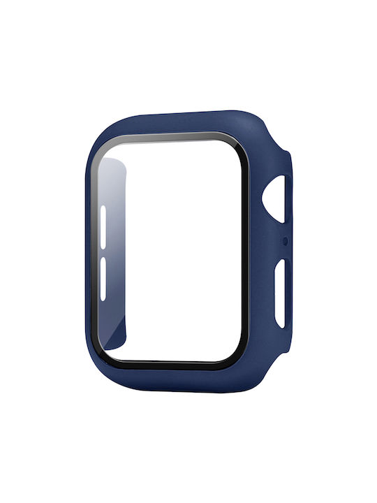 Sonique Plastikhülle mit Glas in Blau Farbe für Apple Watch 41mm