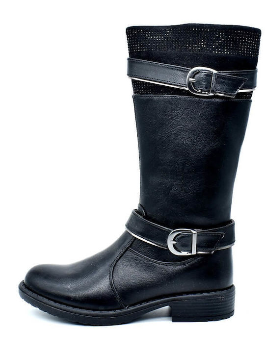 Kids Boots with Zipper Black