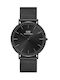 Daniel Wellington Ανδρικό Ρολόι 40mm Μπαταρίας με Μαύρο Μεταλλικό Μπρασελέ