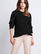 Pullover mit Metallic-Garn Schwarz