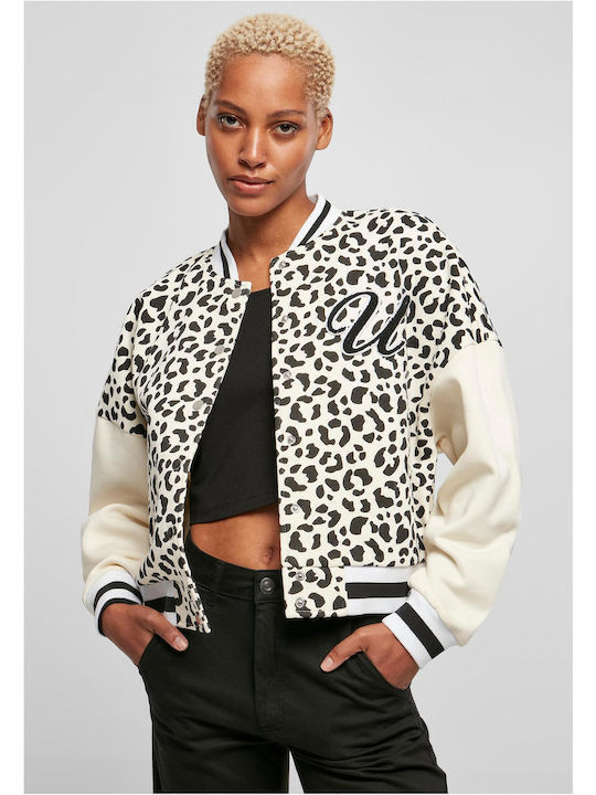 Long Women's Sweatshirt Jacket Ecru