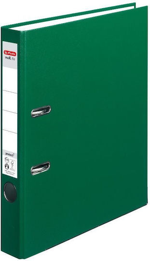 Herlitz Ordner 4/30 für Papier A4 mit 2 s Ringen Grün 1Stück