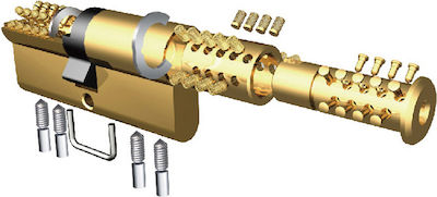 Scorpion Lock Cylinder X18U 60mm Gold